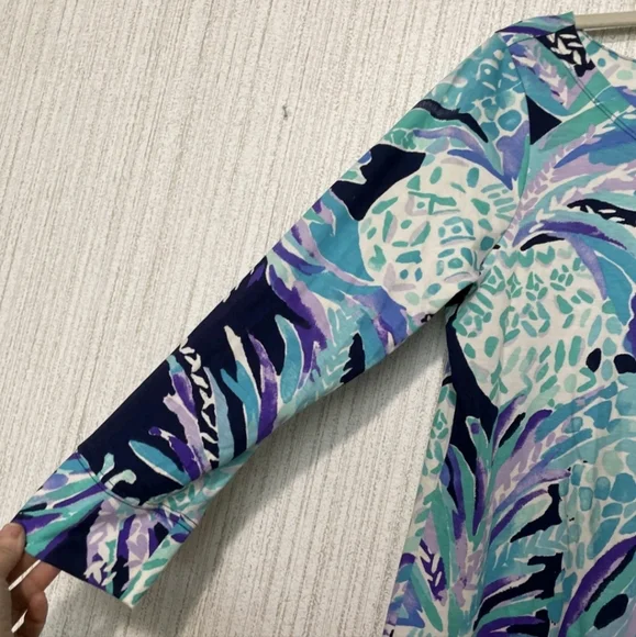 NWT Lilly Pulitzer Size Medium Hollee Dress In Bright Navy Alotta Colada - Picture 8 of 12